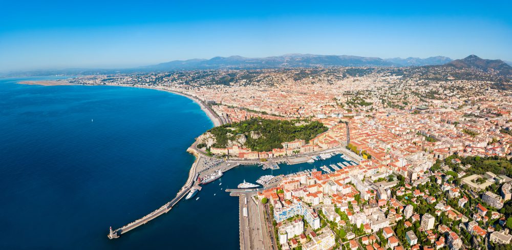 Nice,Aerial,Panoramic,View.,Nice,Is,A,City,Located,On